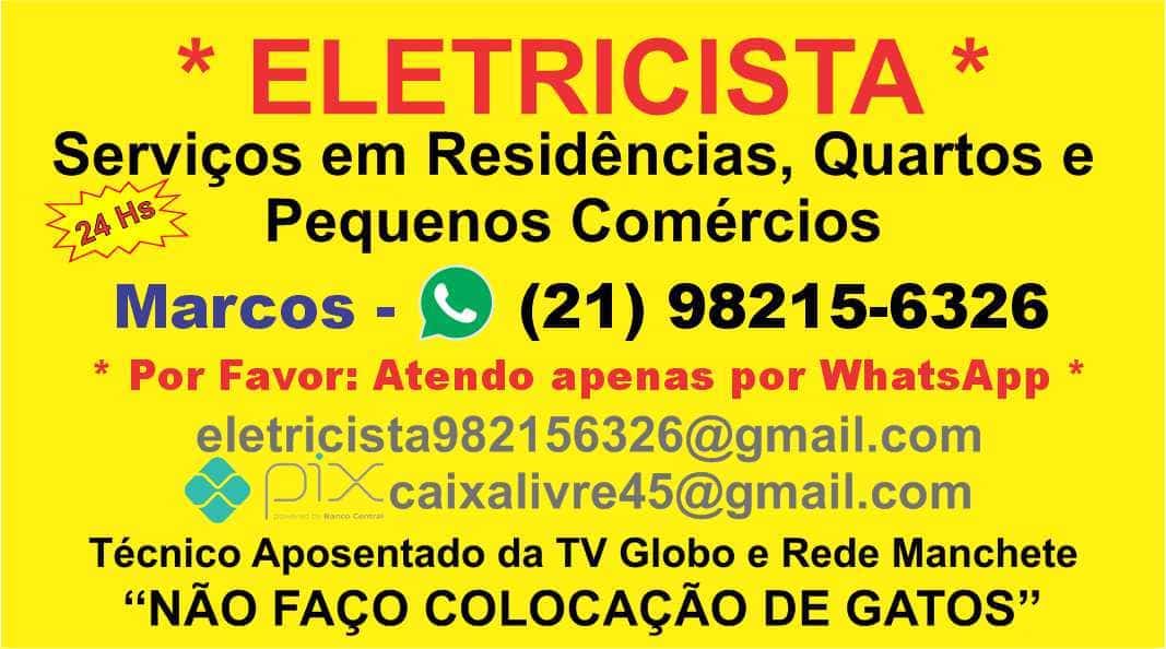 Cartão de visita de Marcos Eletricista